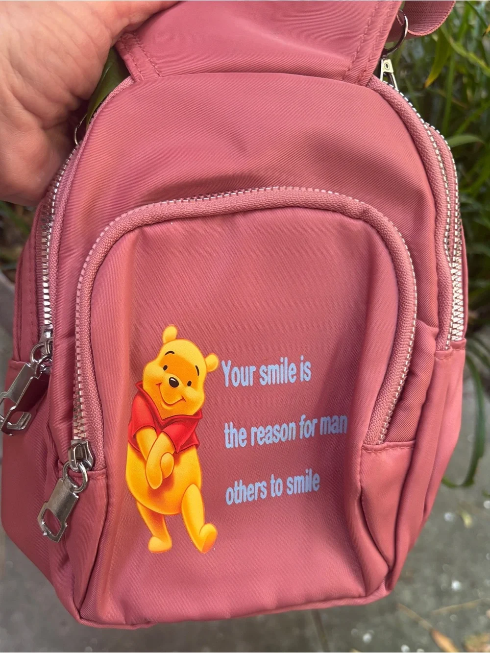 Pink Winnie-the-Pooh Mini Crossbody Bag
